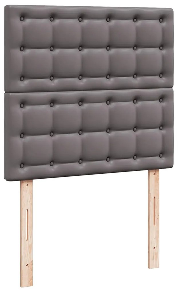 Οθωμανικό κρεβάτι με στρώματα Γκρι 200x200cm Faux Leather - Γκρι