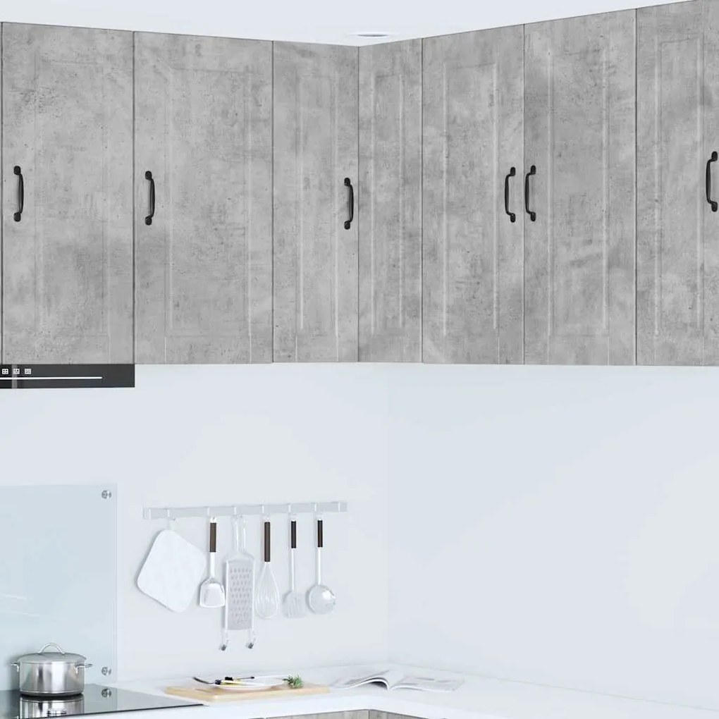 vidaXL Κρεμαστό ντουλάπι κουζίνας Σκυρόδεμα Γκρι 57 x 57 x 80 εκ.
