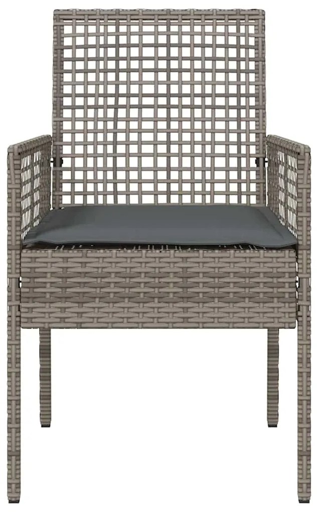 vidaXL Καρέκλα Κήπου 2 pcs Γκρι 53 x 60 x 85εκ συνθετικό ρατάν