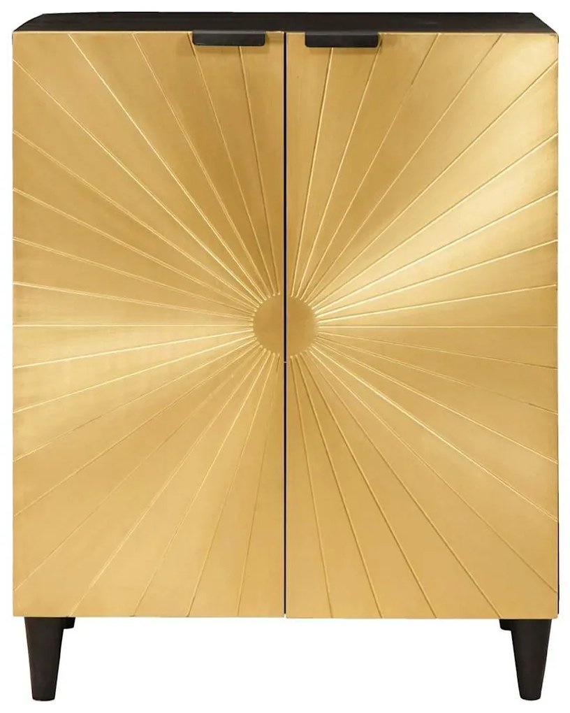 vidaXL Πλαϊνό γραφείο Μαύρο και Χρυσό 60 x 33 x 75 cm