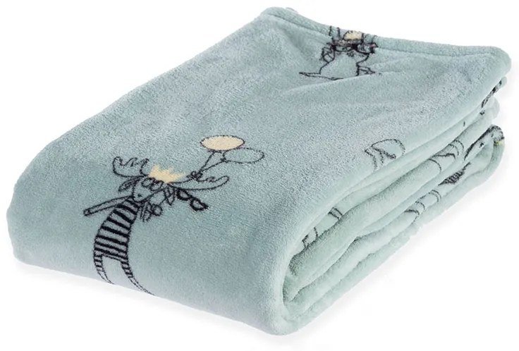 Βρεφική Κουβέρτα Fleece Αγκαλιάς Party Animals Green 75x110 Nef-Nef Homeware