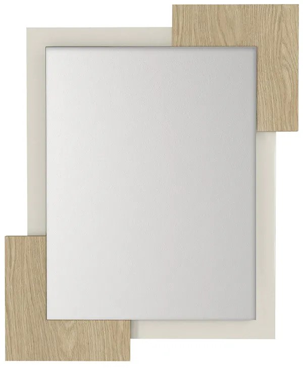 Καθρέπτης τοίχου Selinos Μegapap χρώμα sandstone - rota oak 65x2,2x85εκ.