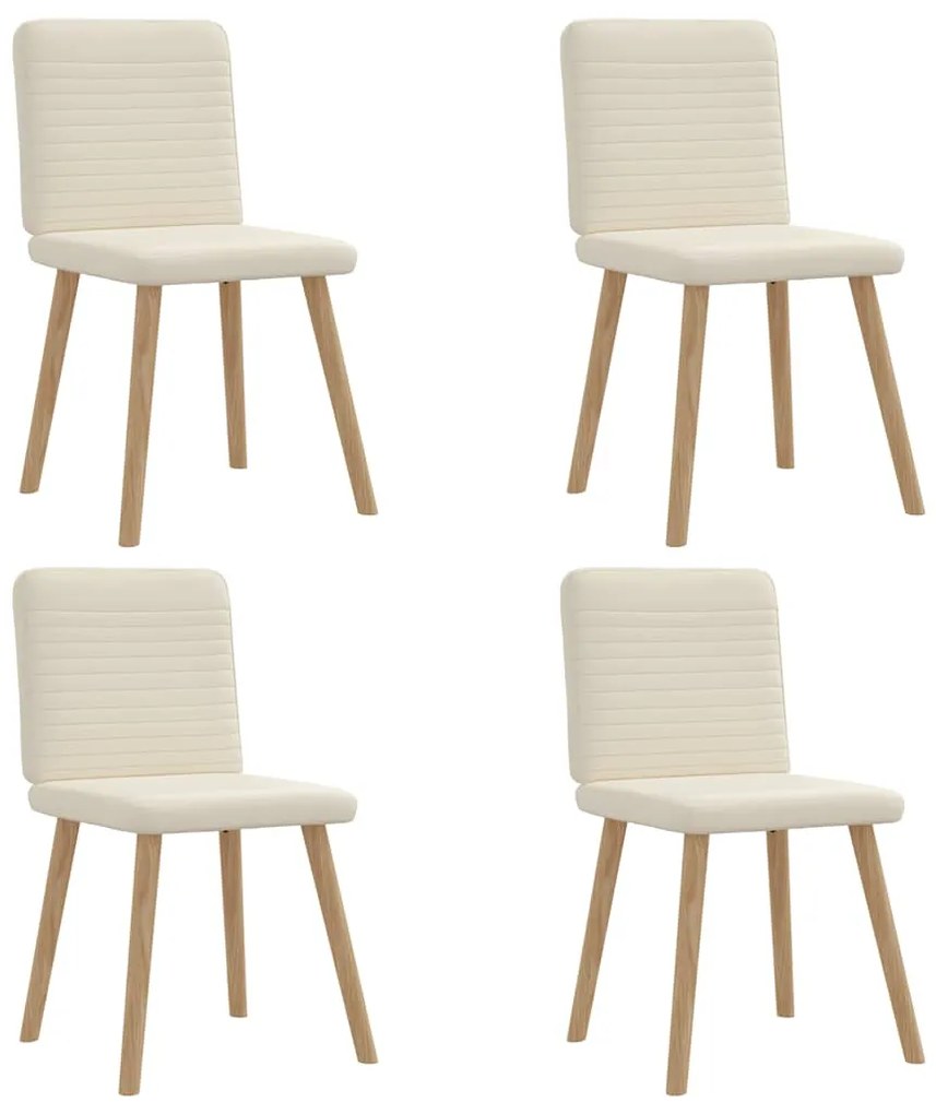 vidaXL Καρέκλες Τραπεζαρίας 4 Τεμ. Λινές