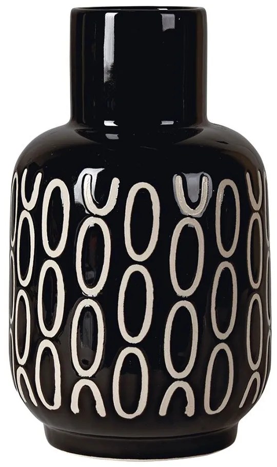 Βάζο Κεραμικό Vase 236 13x20cm Black-Beige Kentia Ceramic