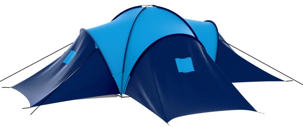 vidaXL Σκηνή Camping 9 Ατόμων Σκούρο Μπλε / Μπλε Υφασμάτινη