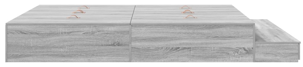vidaXL Κρεβάτι με αποθηκευτικό χώρο Γκρι sonoma 236.5 x 180 x 31.5 εκ