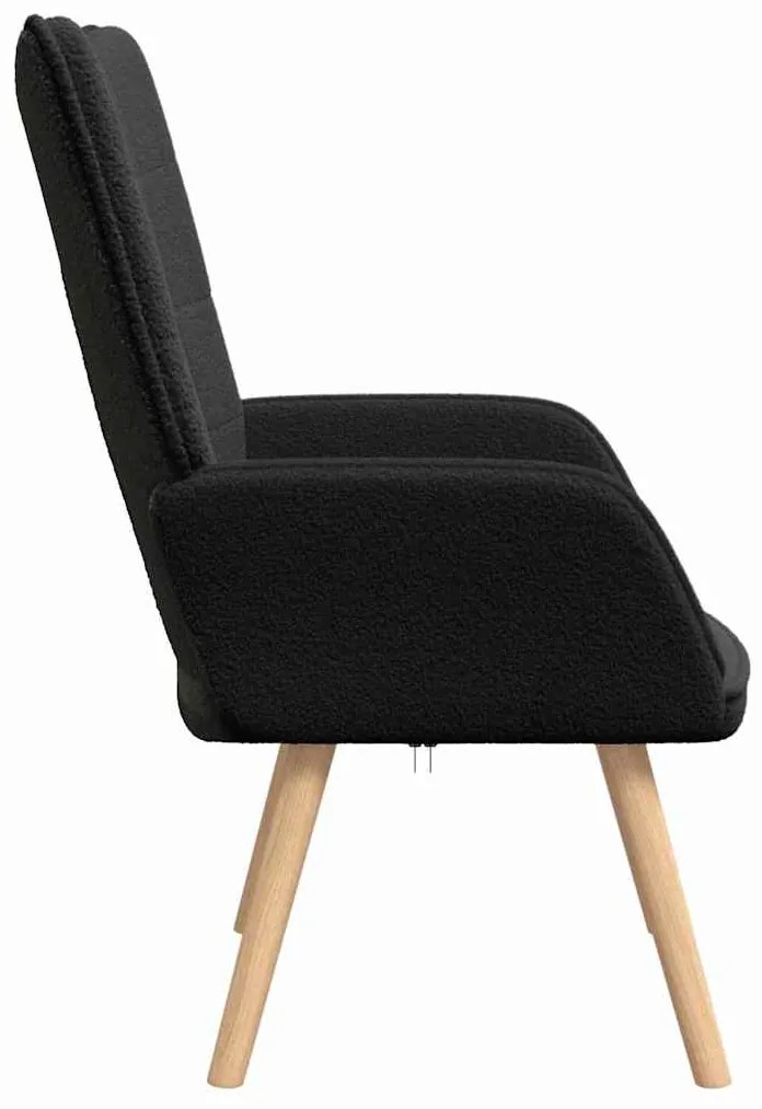 vidaXL Χαλαρωτική Πολυθρόνα Μαύρο 62 x 67 x 95.5 εκ ύφασμα