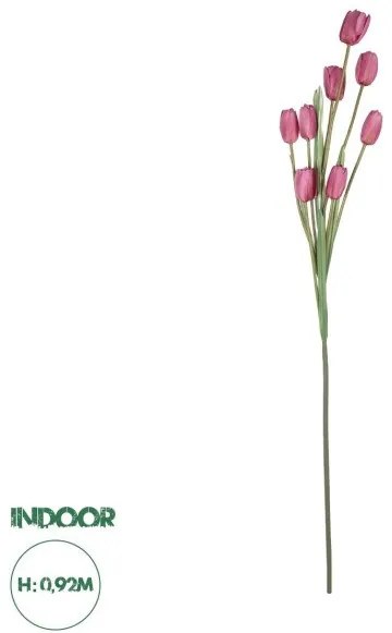 Artificial Garden PINK TULIP BRANCH 21319 Τεχνητό Διακοσμητικό Κλαδί Ροζ Τουλίπα Y92cm Globostar-21319-Ροζ 21319