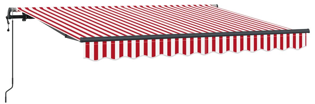 vidaXL Σκηνίτσα Αναδιπλούμενη Κόκκινο, Λευκό 350 x 200 cm