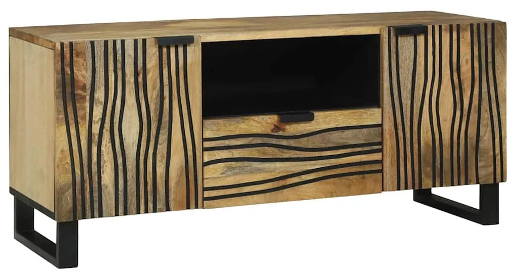 vidaXL Ντουλάπα TV με συρτάρι Καφέ 105 x 33 x 46 εκ Μασίφ ξύλο μάνγκο