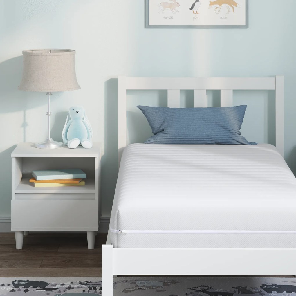 vidaXL Στρώματα Λευκό 80 x 160 cm 100% ύφασμα πολυεστέρα