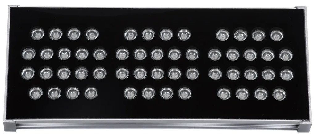 GloboStar FLOOD-TENA 90224 Προβολέας Wall Washer για Φωτισμό Κτιρίων LED 108W 9180lm 10° DC 24V Αδιάβροχο IP65 Μ43.5 x Π15.5 x Υ18cm RGBW DMX512 - Ασημί - 3 Years Warranty - 90224