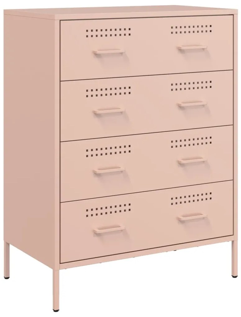 vidaXL Ντουλάπι Ροζ 68x39x89 εκ. από Ατσάλι