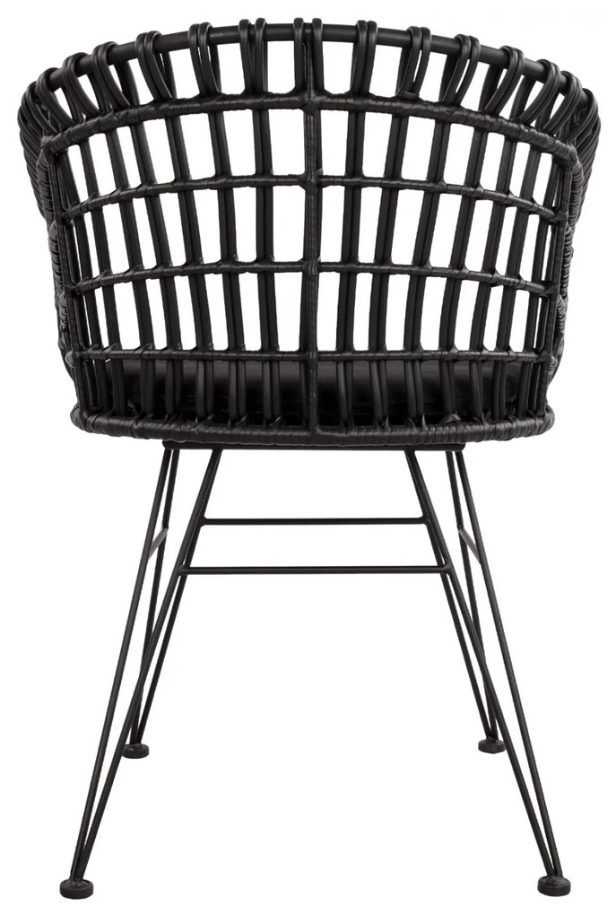 Καρέκλα - Πολυθρόνα ALLEGRA C5456.02 Μεταλλική με Wicker Μαύρο Τύπου Φωλιά 59Χ56,5Χ83Υ εκ. 59x56.5x83 εκ.