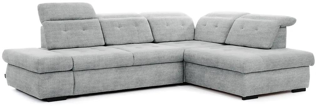 Γωνιακός καναπές Κρεβάτι Majores L, γκρί 286x107x206cm-Δεξιά γωνία-BOG4258