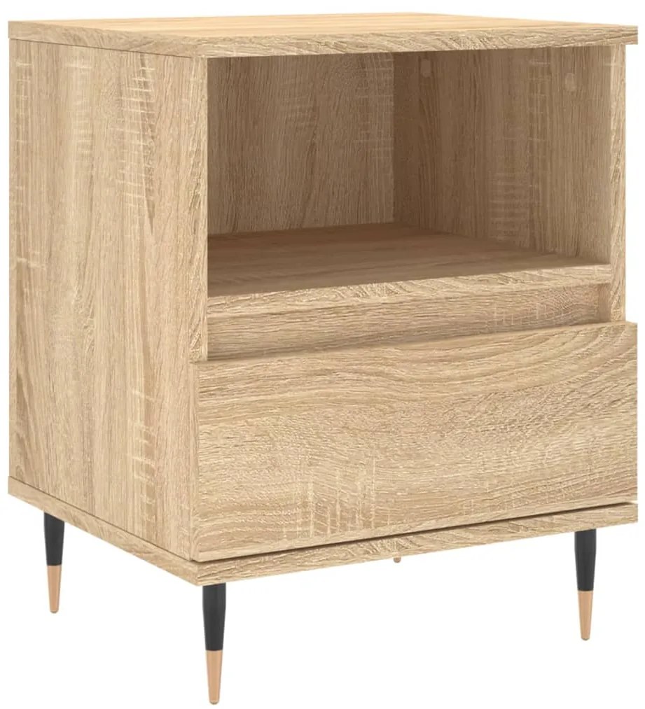 vidaXL Κομοδίνο Sonoma Δρυς 40 x 35 x 50 εκ. από Επεξεργ. Ξύλο
