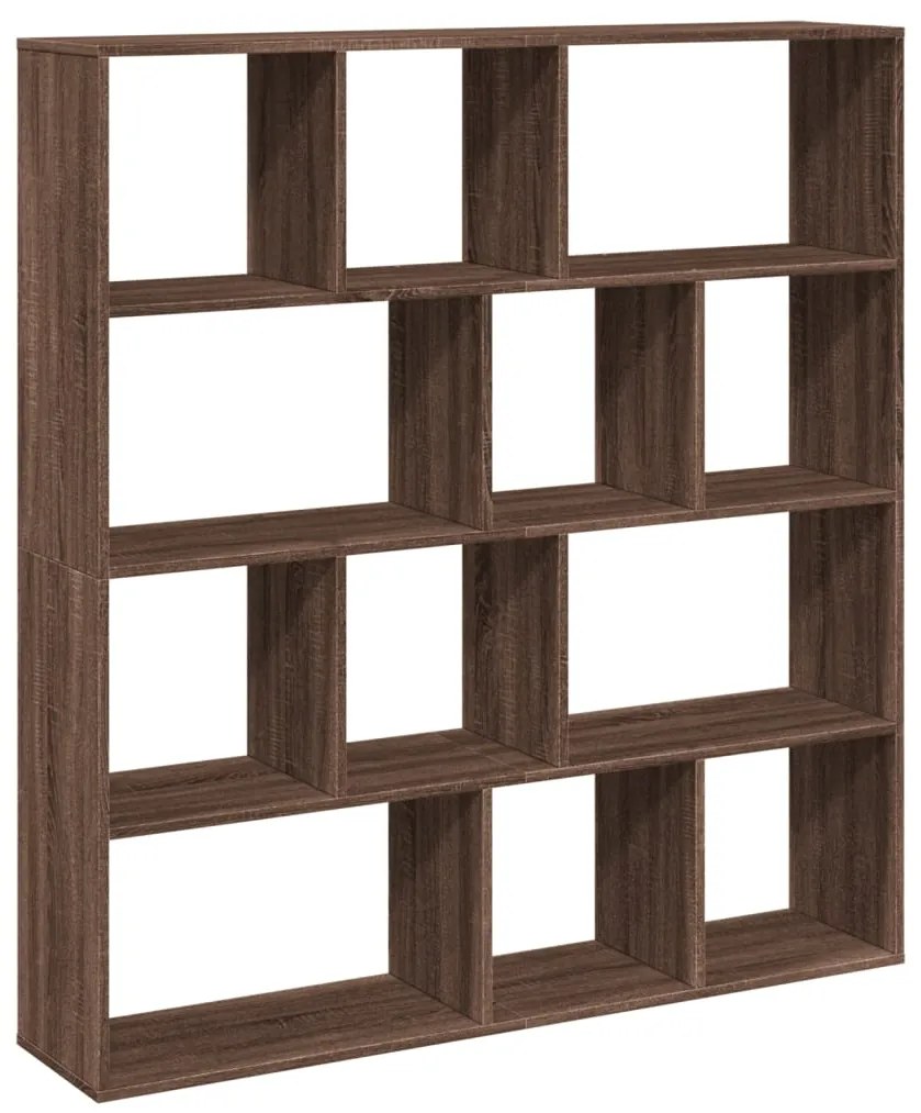 vidaXL Βιβλιοθήκη Καφέ Δρυς 132x29x141,5 εκ. από Επεξεργασμένο Ξύλο