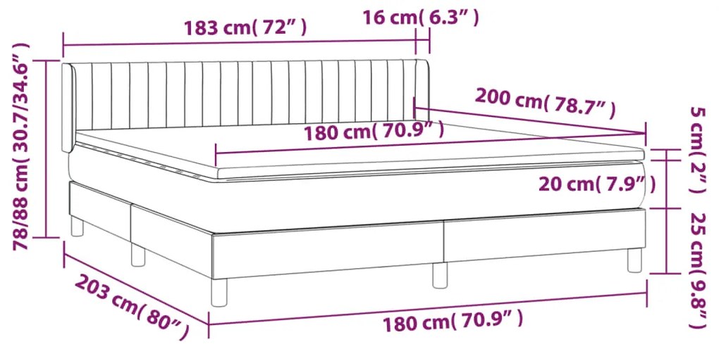 ΚΡΕΒΑΤΙ BOXSPRING ΜΕ ΣΤΡΩΜΑ ΑΝΟΙΧΤΟ ΓΚΡΙ 180X200 ΕΚ. ΥΦΑΣΜΑΤΙΝΟ 3130449