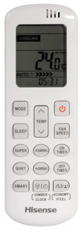 Κλιματιστικό Inverter Hisense Energy SE KA35XR0E, 12000 BTU, 24 m2, A+++/A++, Wi-Fi, Φωνητικός έλεγχος, Λευκό