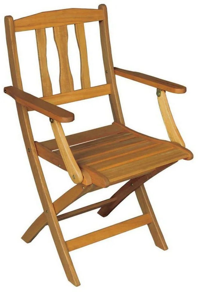 Πολυθρόνα Ξύλινη Πτυσσόμενη Yellow Balau C4168 61x55x87 Natural