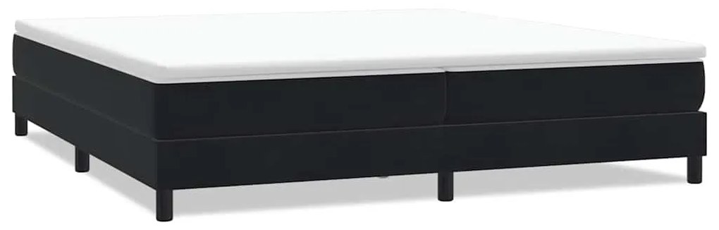 vidaXL Κρεβάτι Boxspring χωρίς Στρώμα Μαύρο 200x210 εκ. Βελούδινο