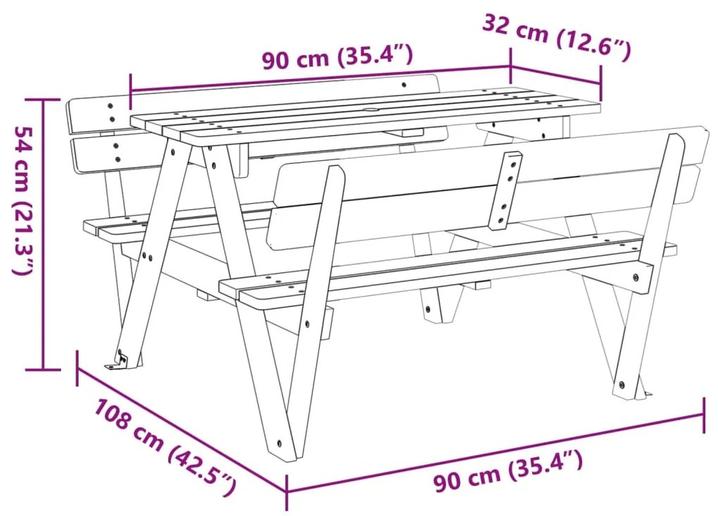 ΤΡΑΠΕΖΙ ΠΙΚΝΙΚ ΓΙΑ 4 ΠΑΙΔΙΑ ΜΕ ΟΠΗ ΟΜΠΡΕΛΑΣ ΜΑΣΙΦ ΞΥΛΟ ΕΛΑΤΗΣ 4008986