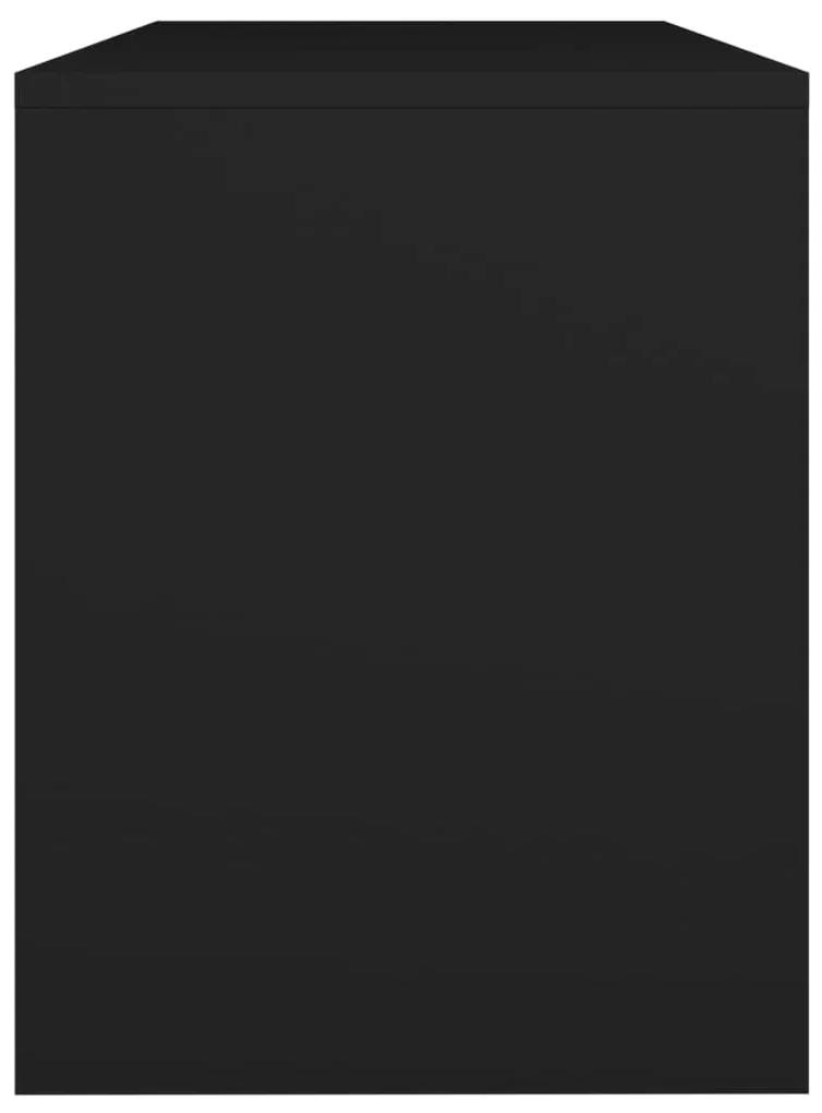 Σκαμπό Μπουντουάρ Μαύρο 70 x 35 x 45 εκ. από Επεξεργασμένο Ξύλο - Μαύρο