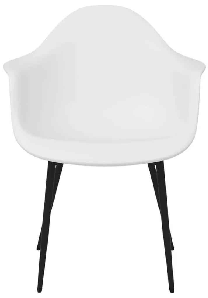 Καρέκλες Τραπεζαρίας 2 τεμ. Λευκές από Πολυπροπυλένιο - Λευκό