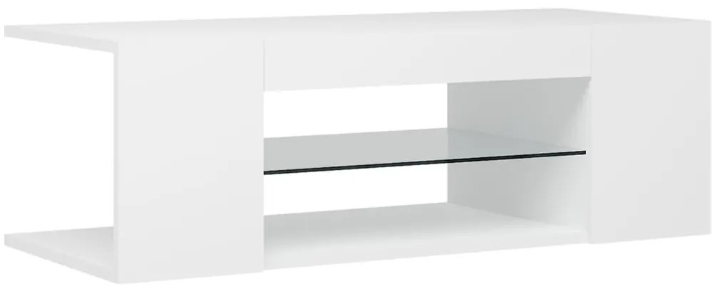 vidaXL Έπιπλο Τηλεόρασης με LED Λευκό 90x39x30 εκ.