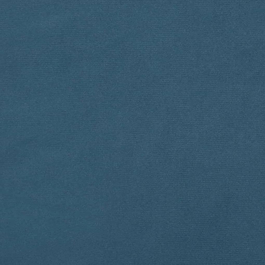 Πλαίσιο Κρεβατιού με Κεφαλάρι Σκ. Μπλε 200x200 εκ. Βελούδινο - Μπλε