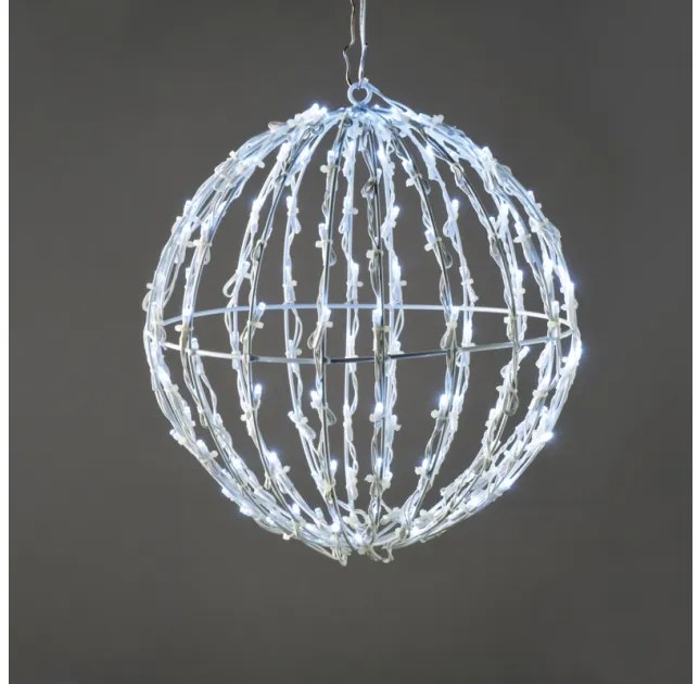 Λαμπάκια Σειρά 3D Ball Σχέδιο 150 LED Ψυχρό Φως IP44 30x30x31cm Λευκό Καλώδιο X081502413 ACA-X081502413-Λευκό X081502413