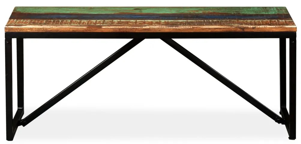 vidaXL Πάγκος 110 x 35 x 45 εκ. από Μασίφ Ανακυκλωμένο Ξύλο