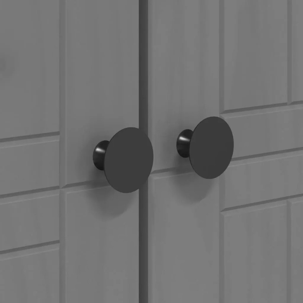 vidaXL Ντουλάπα BODO Γκρι 99x53,5x173 εκ. από Μασίφ Ξύλο Πεύκου