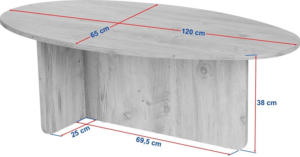 Coffee Table Orba - Oak Oak
