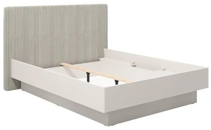 Επενδυμένο Κρεβάτι LUCCA 180 Υπέρδιπλο Cashmere με Μπέζ Ύφασμα 180x200εκ. 198x214x115 εκ.