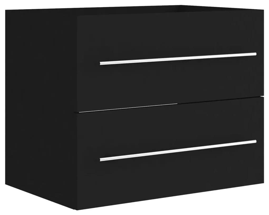 Ντουλάπι Νιπτήρα Μαύρο 60 x 38,5 x 48 εκ. από Μοριοσανίδα - Μαύρο