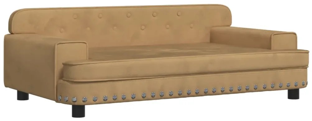 vidaXL Καναπές Παιδικός Καφέ 90 x 53 x 30 εκ. από Βελούδο