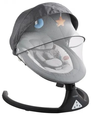 VEVOR Baby Swing for Infants 5 Speeds 3 Seat Positions Remote Control Bluetooth