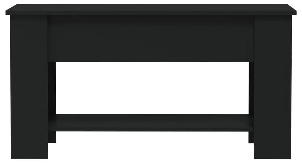 Τραπεζάκι Σαλονιού Μαύρο 102x49x42 εκ. από Επεξεργασμένο Ξύλο - Μαύρο