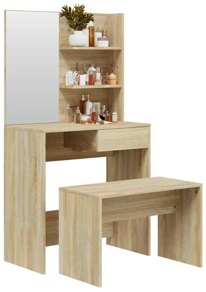 vidaXL Μπουντουάρ Σετ Sonoma δρυς 74,5 x 40 x 141 εκ.