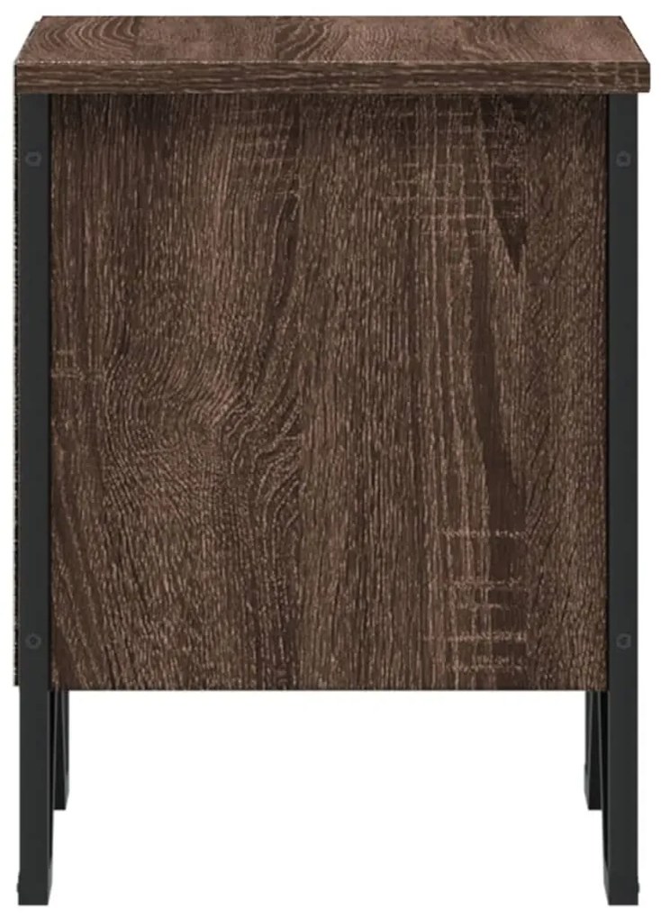 Κομοδίνο Χρώμα Καφέ Δρυς 40 x 30 x 40 εκ. Επεξεργασμένο Ξύλο 848502