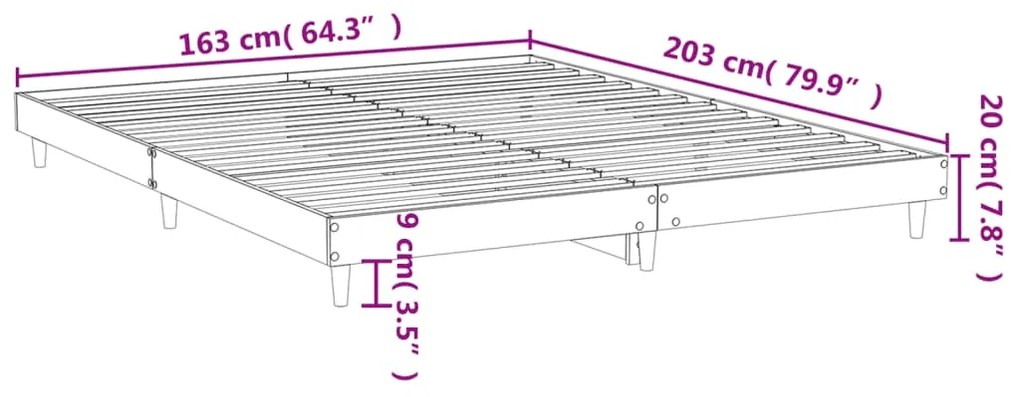 ΠΛΑΙΣΙΟ ΚΡΕΒΑΤΙΟΥ ΚΑΠΝΙΣΤΗ ΔΡΥΣ 160X200 ΕΚ. ΕΠΕΞΕΡΓΑΣΜΕΝΟ ΞΥΛΟ 832026