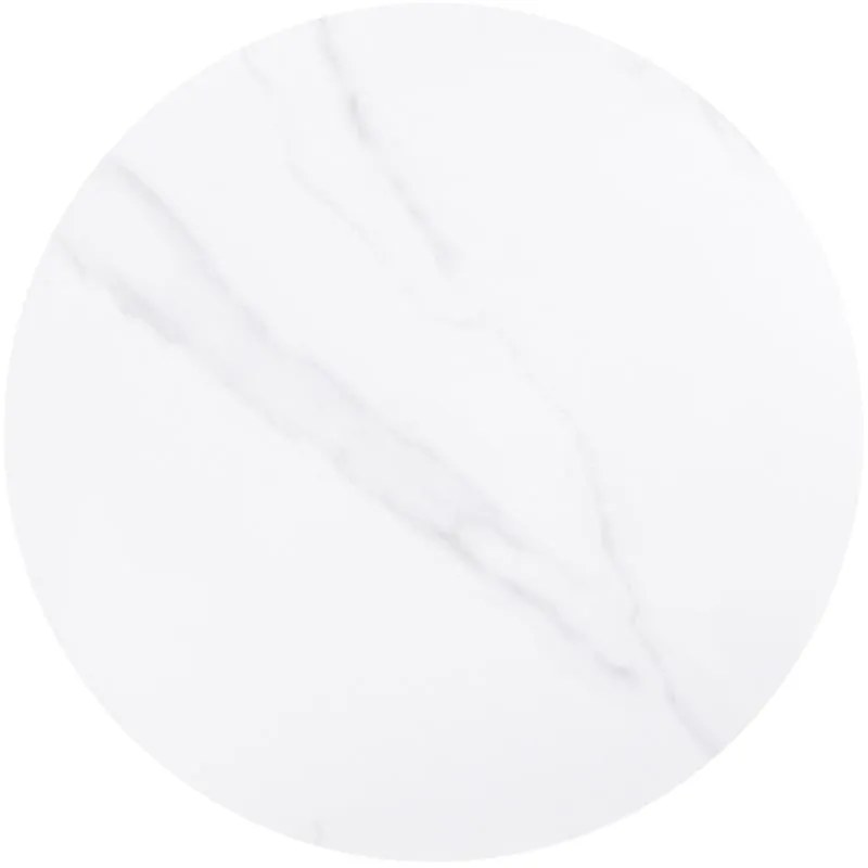 Επιφάνεια Μάρμαρο Sintered Stone, Απόχρωση White Marble (MDF για στήριξη βάσης)  Φ60cm/11mm Ε100,1S