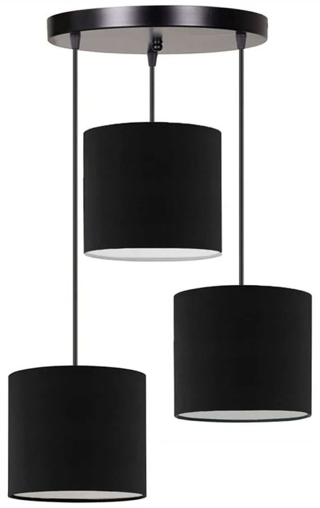 Φωτιστικό Οροφής Rosie 0123795 15x15x90cm 3xE14 20W Black Megapap Fabric