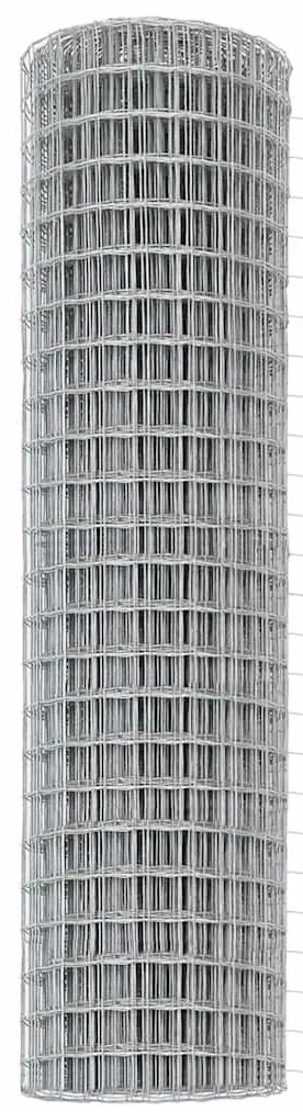 vidaXL Φράχτης με Στήλες. Ασημί 1.4 x 10 m Ατσάλι