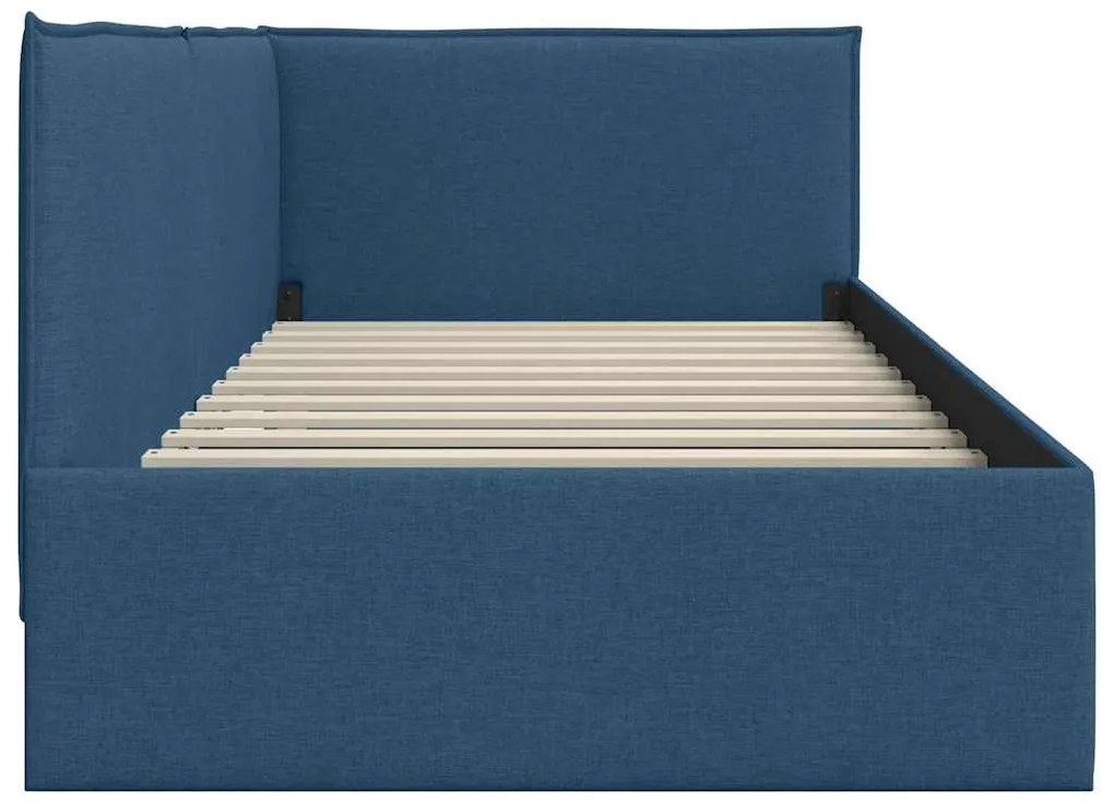 vidaXL Κρεβάτι Γωνίας με κεφαλάρι Μπλε 80 x 200 cm ύφασμα