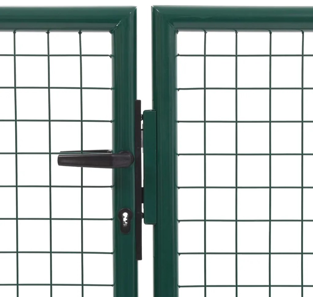 vidaXL Πόρτα Κήπου Πράσινη 350x100 εκ. από Ατσάλι