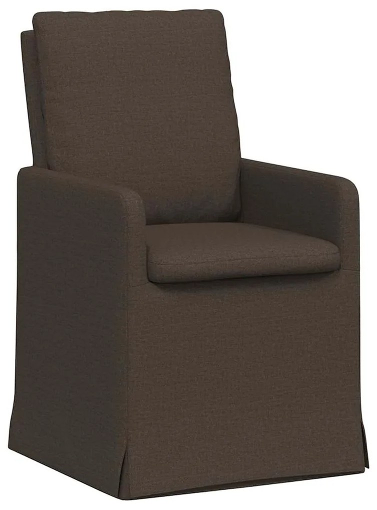 vidaXL Καρέκλες φαγητού 2 pcs Σκούρο γκρι 57 x 67 x 98 εκ Λινό