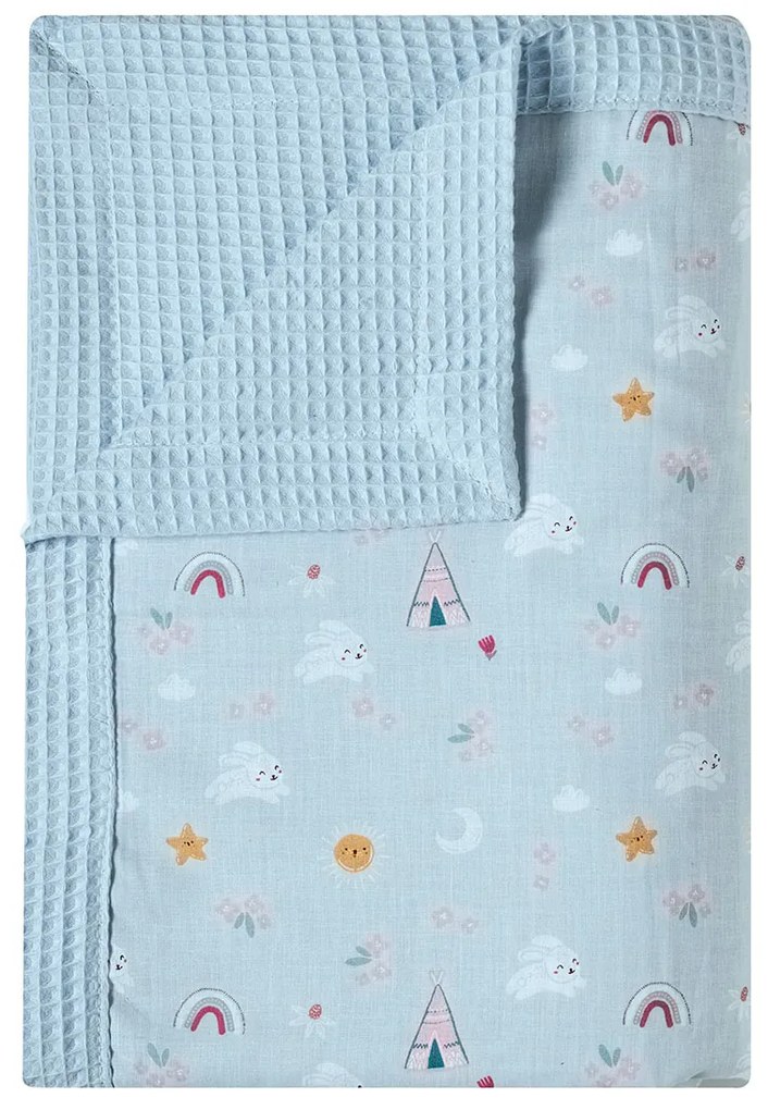 Κουβέρτα Πικέ Αγκαλιάς (65x100) 2 Όψεων Kentia Stylish Kounelito