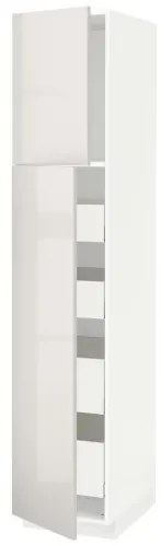 METOD/MAXIMERA ψηλό ντουλάπι με 2 πόρτες/4 συρτάρια, 40x60x200 cm 494.571.73